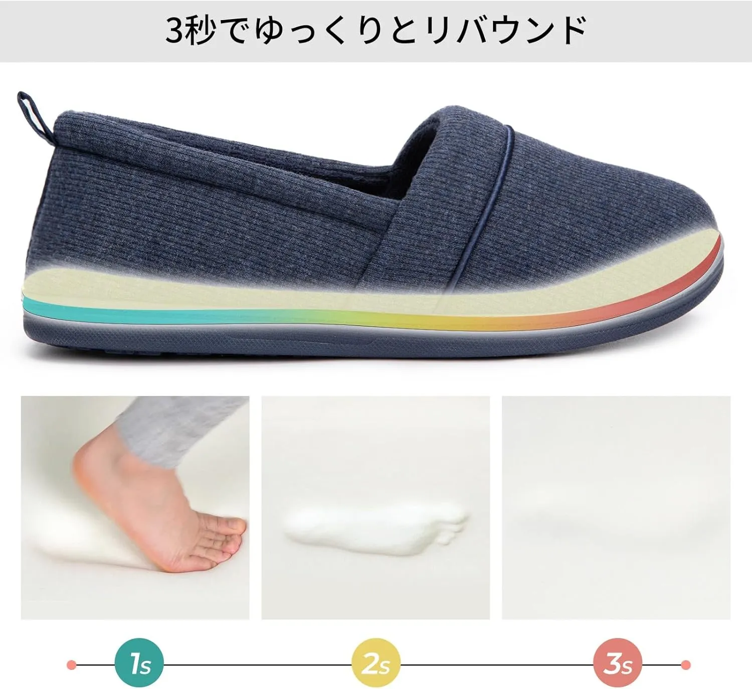 HomeTop Women's Comfy Loafer Slippers Lightweight Memory Foam Non-slip Indoor House Shoes
