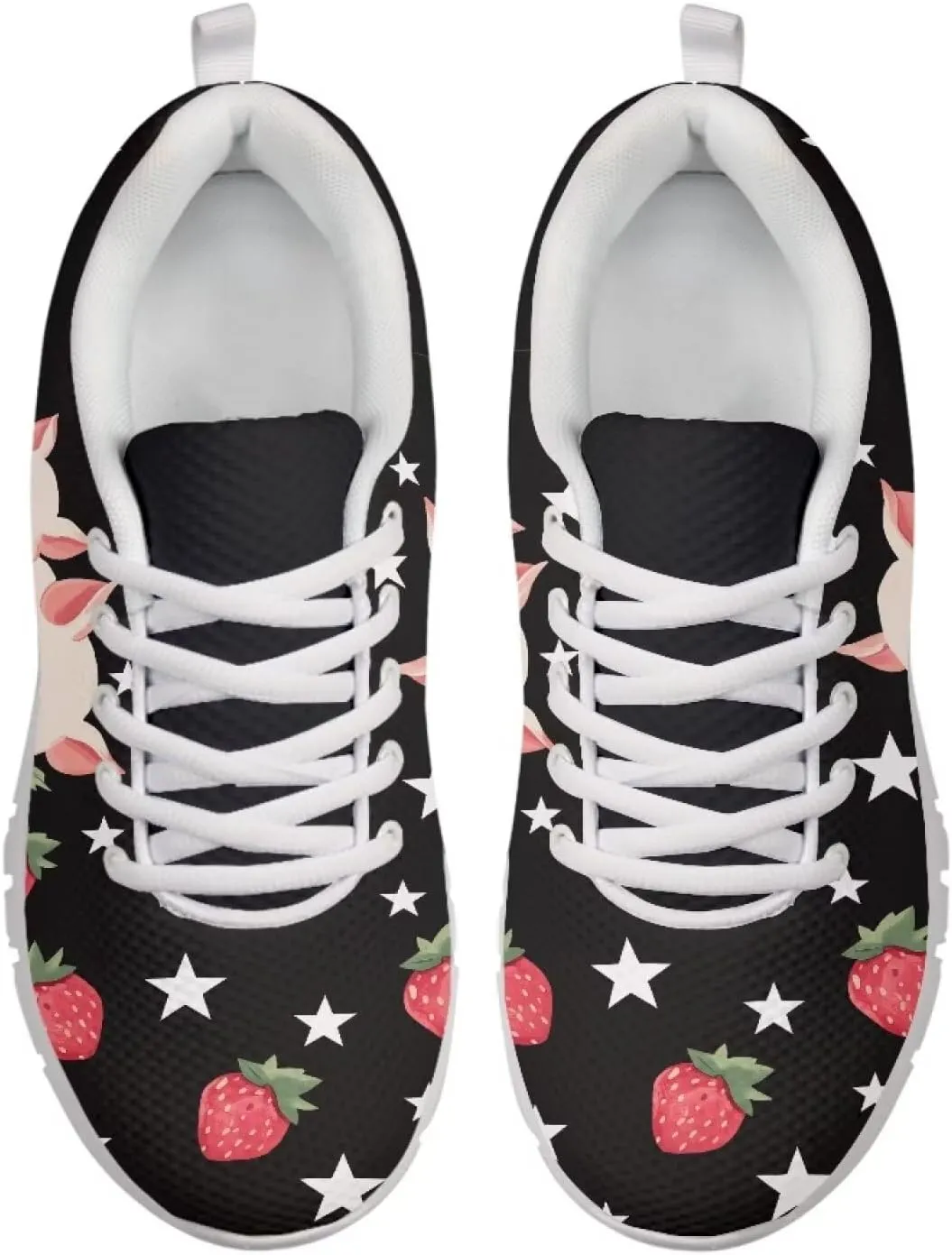 HUGS IDEA Women's Road Running Shoes Nurse Pattern Lightweight Sport Sneakers