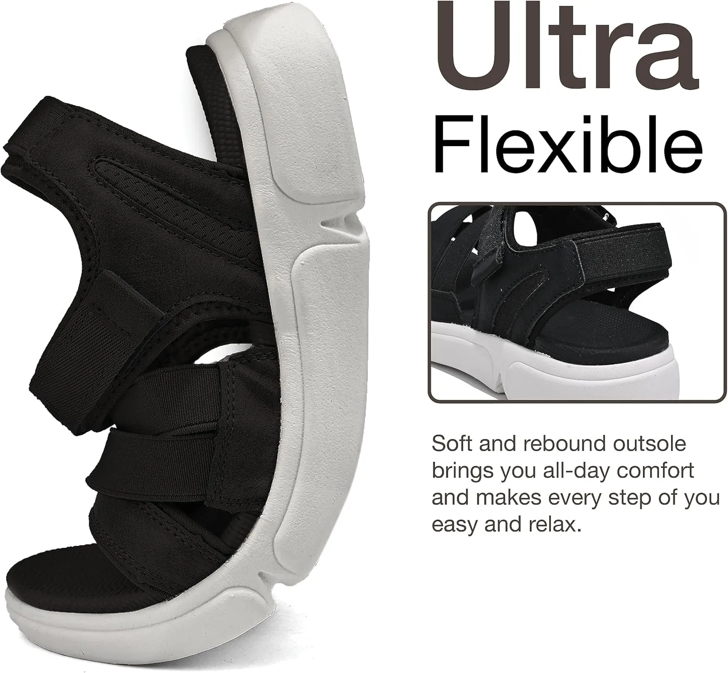 i78 Women’s Sandals LightWeight Comfort Soft Cushioning Footbed Sports Athletic Casual for Outdoor Walking Hiking