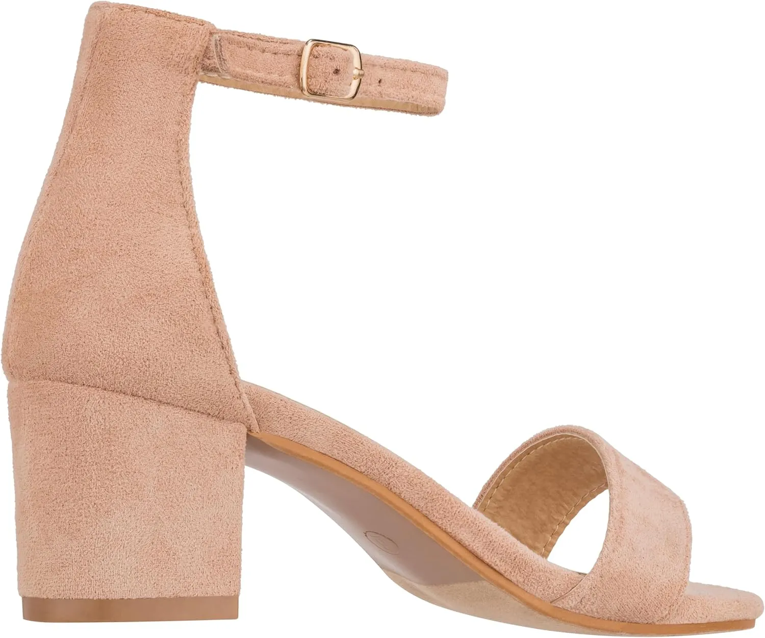 ILLUDE Women's Open Toe Ankle Strap Low Block Chunky Heels Sandals Party Dress Pumps Shoes