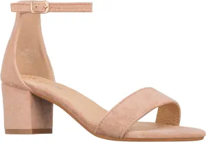ILLUDE Women's Open Toe Ankle Strap Low Block Chunky Heels Sandals Party Dress Pumps Shoes