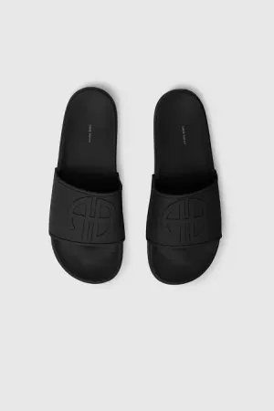 ISLA SLIDES - BLACK MONOGRAM