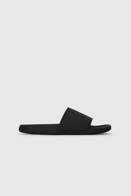 ISLA SLIDES - BLACK MONOGRAM
