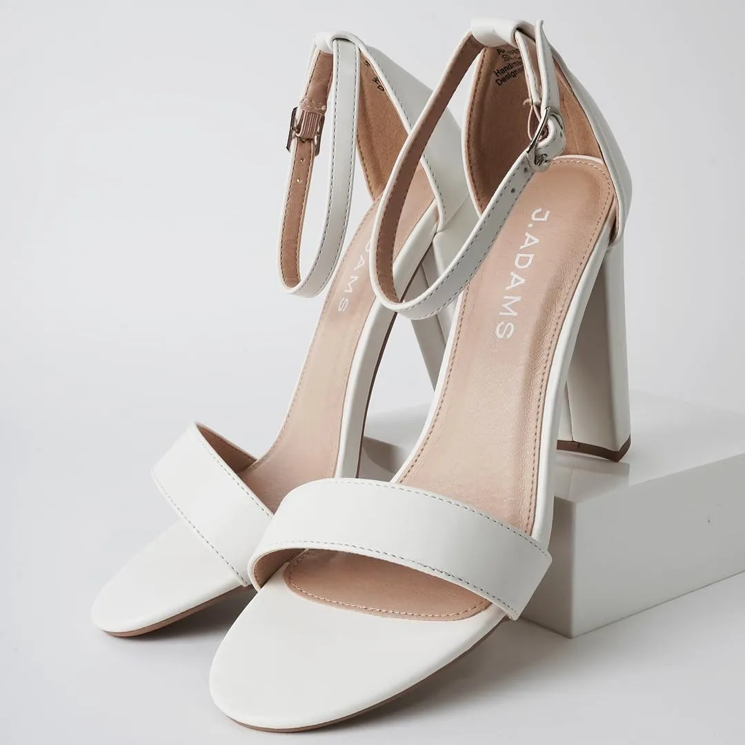 J. Adams Shirley Heels for Women - Ankle Strap High Heel Dressy Sandals