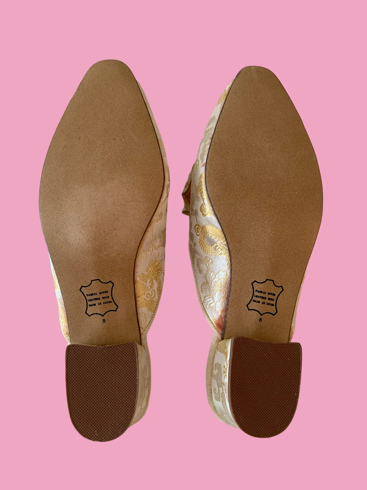 Jacques Levine Silk Slippers