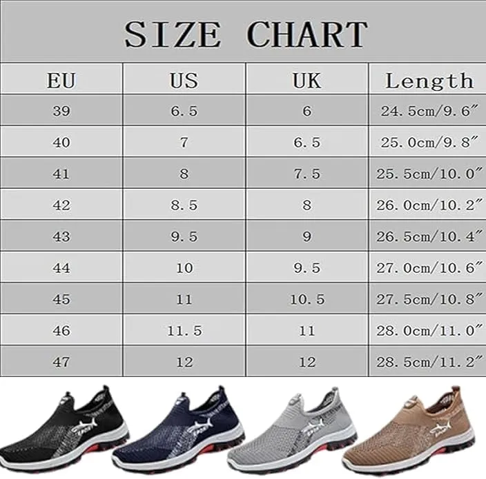 Jarv Cooling Comfort Sneaker, Atlacoast Breathable Soft Bottom Anti-Slip Slip On Walking Shoes for Walking Casual Wear
