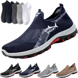 Jarv Cooling Comfort Sneaker, Atlacoast Breathable Soft Bottom Anti-Slip Slip On Walking Shoes for Walking Casual Wear