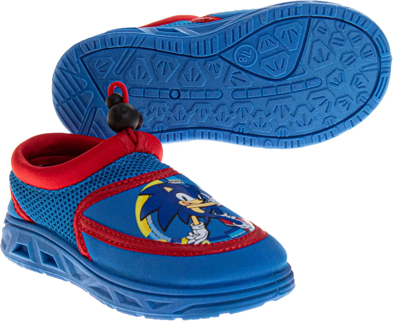 Josmo Kids Sonic Water Shoes for Boys - Pool Aqua Socks Slip On Quick Dry (5-10 Toddlers / 11-12 Little Kids)