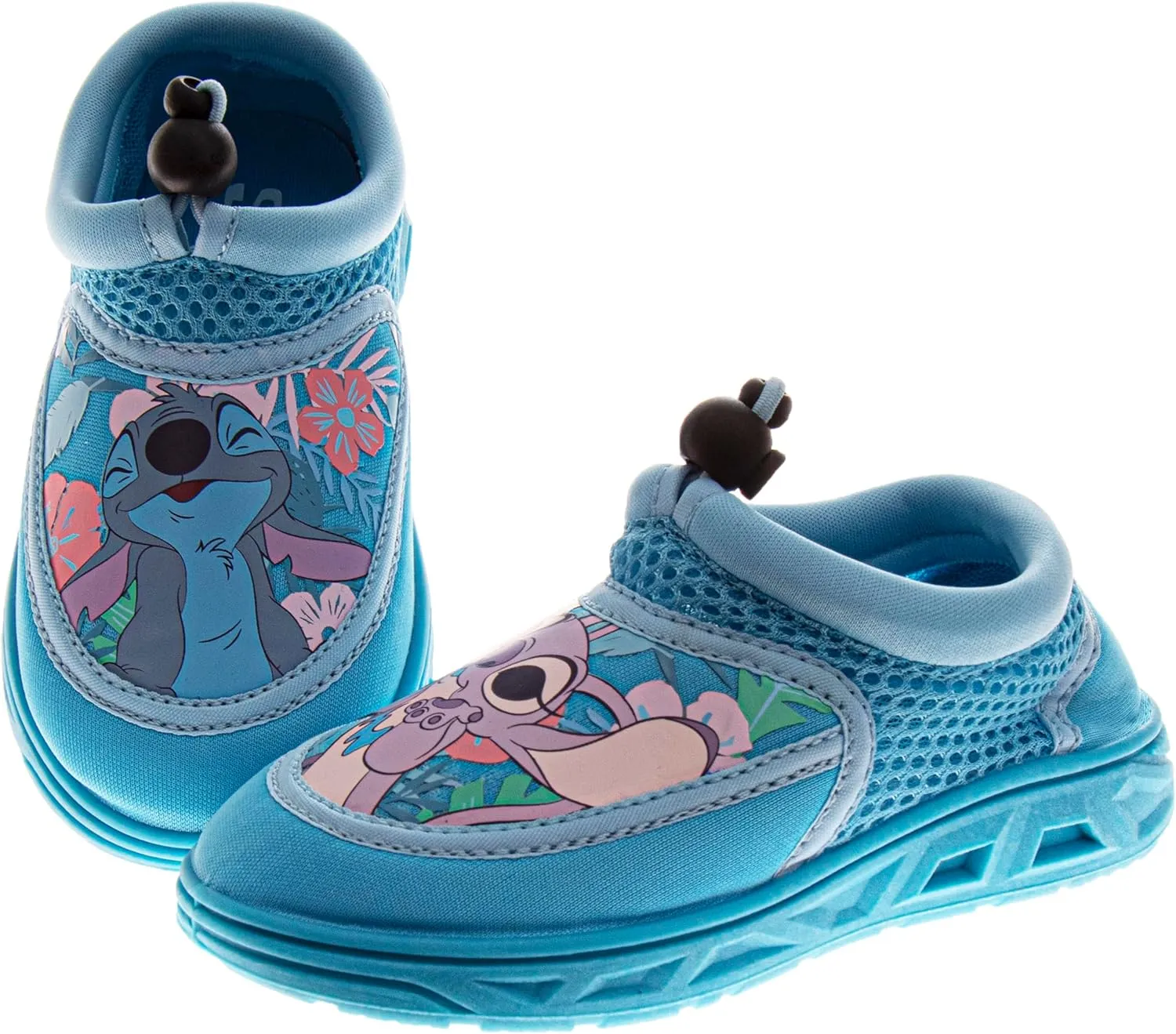 Josmo Kids Stitch Water Shoes for Girls - Pool Aqua Socks Slip On Quick Dry (5-10 Toddlers / 11-12 Little Kids)