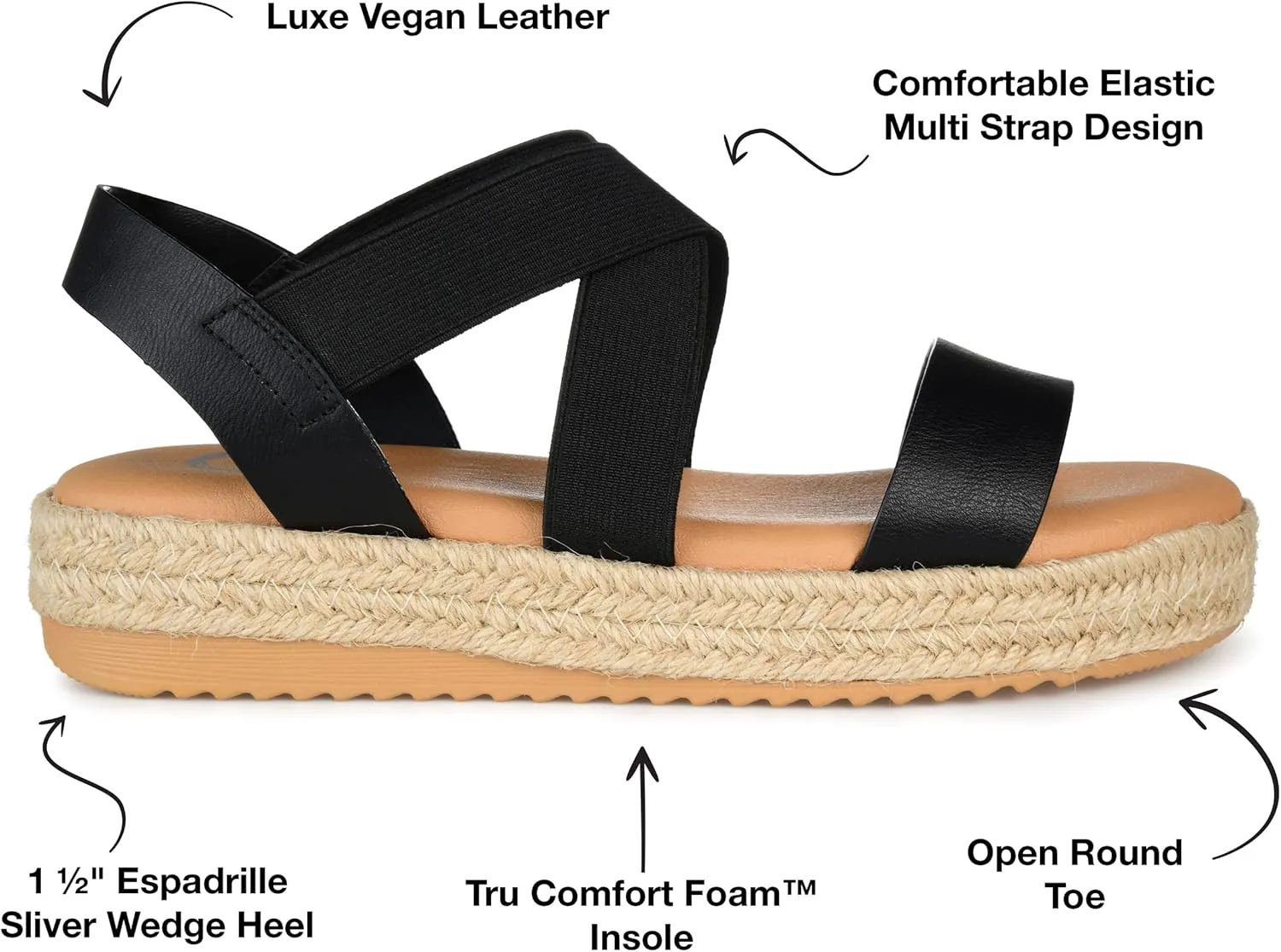 Journee Collection Women's Caroline Wedge Sandal
