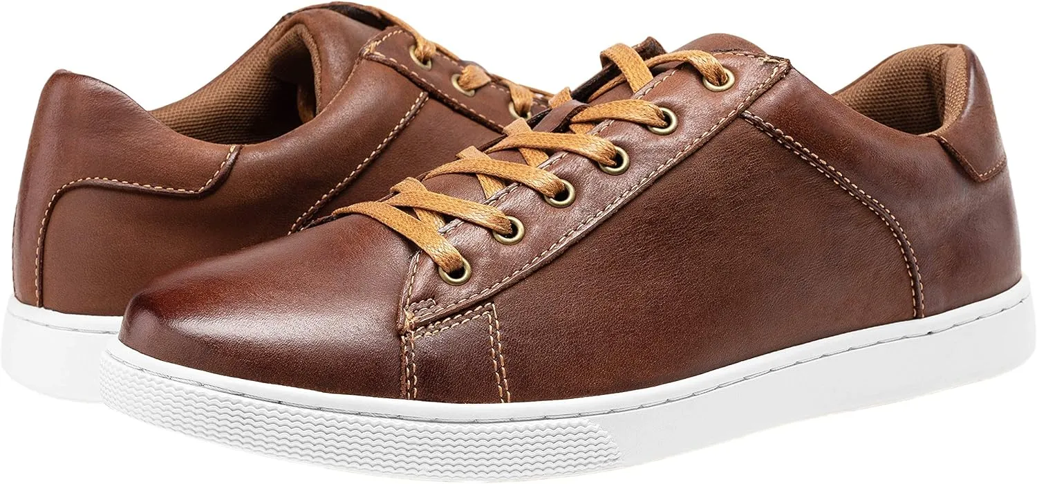Jousen Men' s Casual Shoes Leather Dress Sneakers Business Casual Shoes for Men Breathable Fashion Sneakers