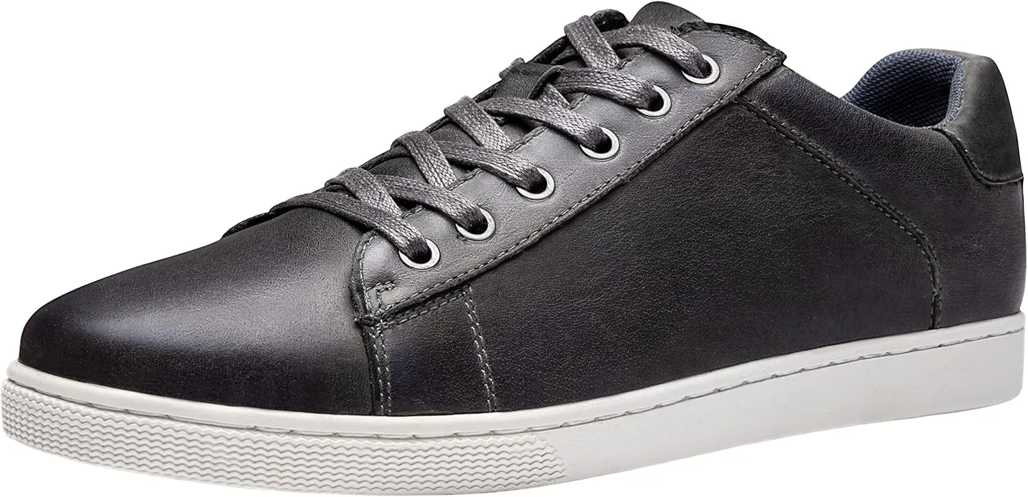 Jousen Men' s Casual Shoes Leather Dress Sneakers Business Casual Shoes for Men Breathable Fashion Sneakers
