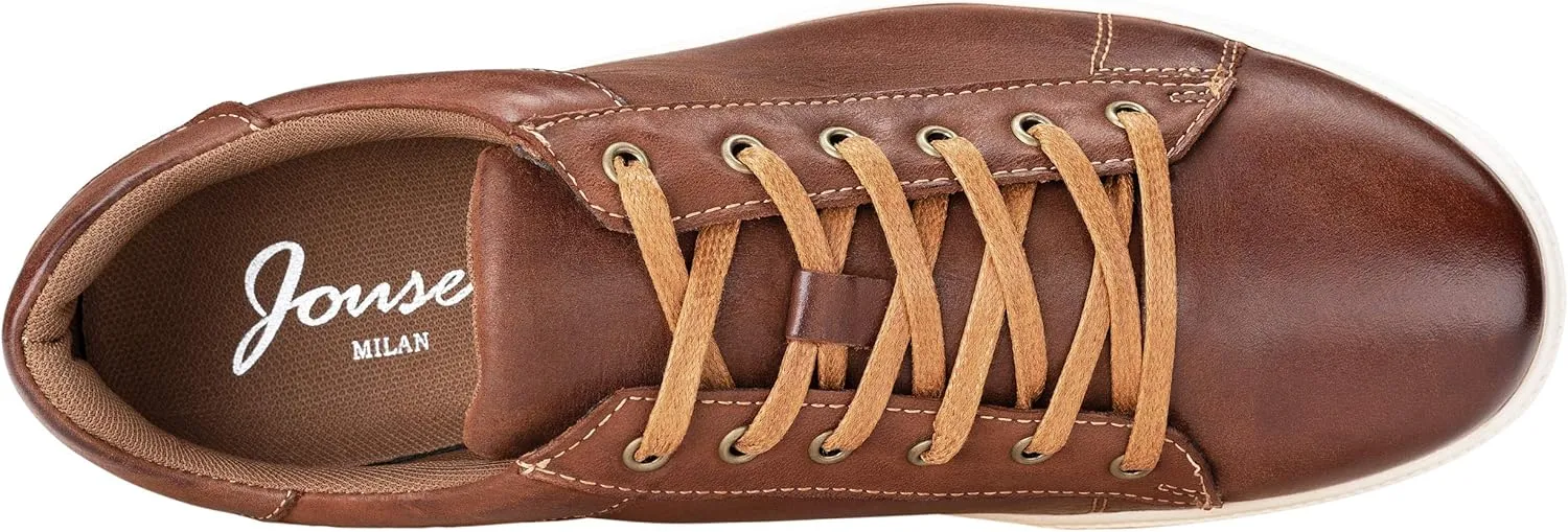 Jousen Men' s Casual Shoes Leather Dress Sneakers Business Casual Shoes for Men Breathable Fashion Sneakers