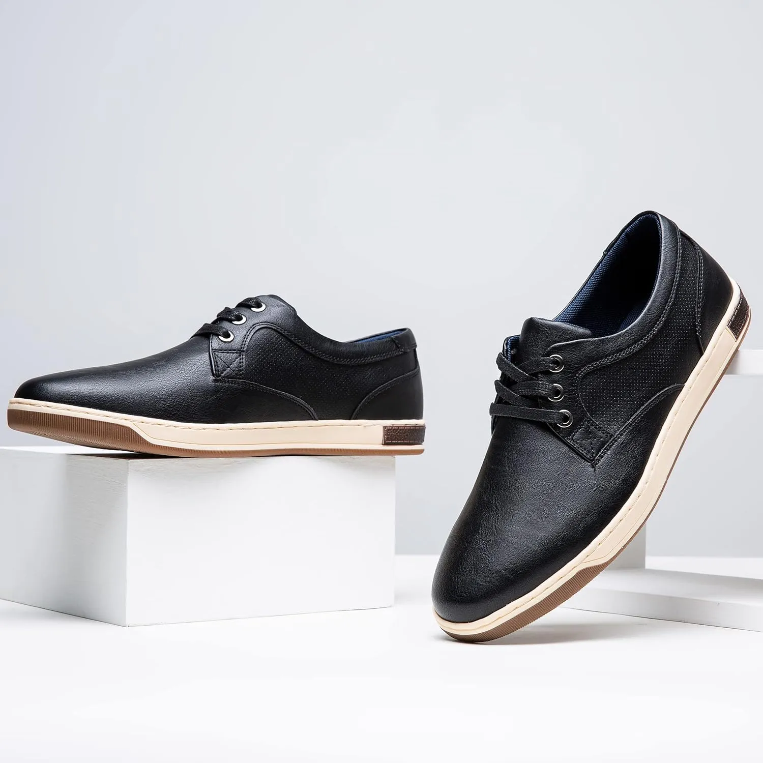 Jousen Men's Fashion Sneakers Classic Retro Casual Shoes for Men Breathable Business Dress Sneaker
