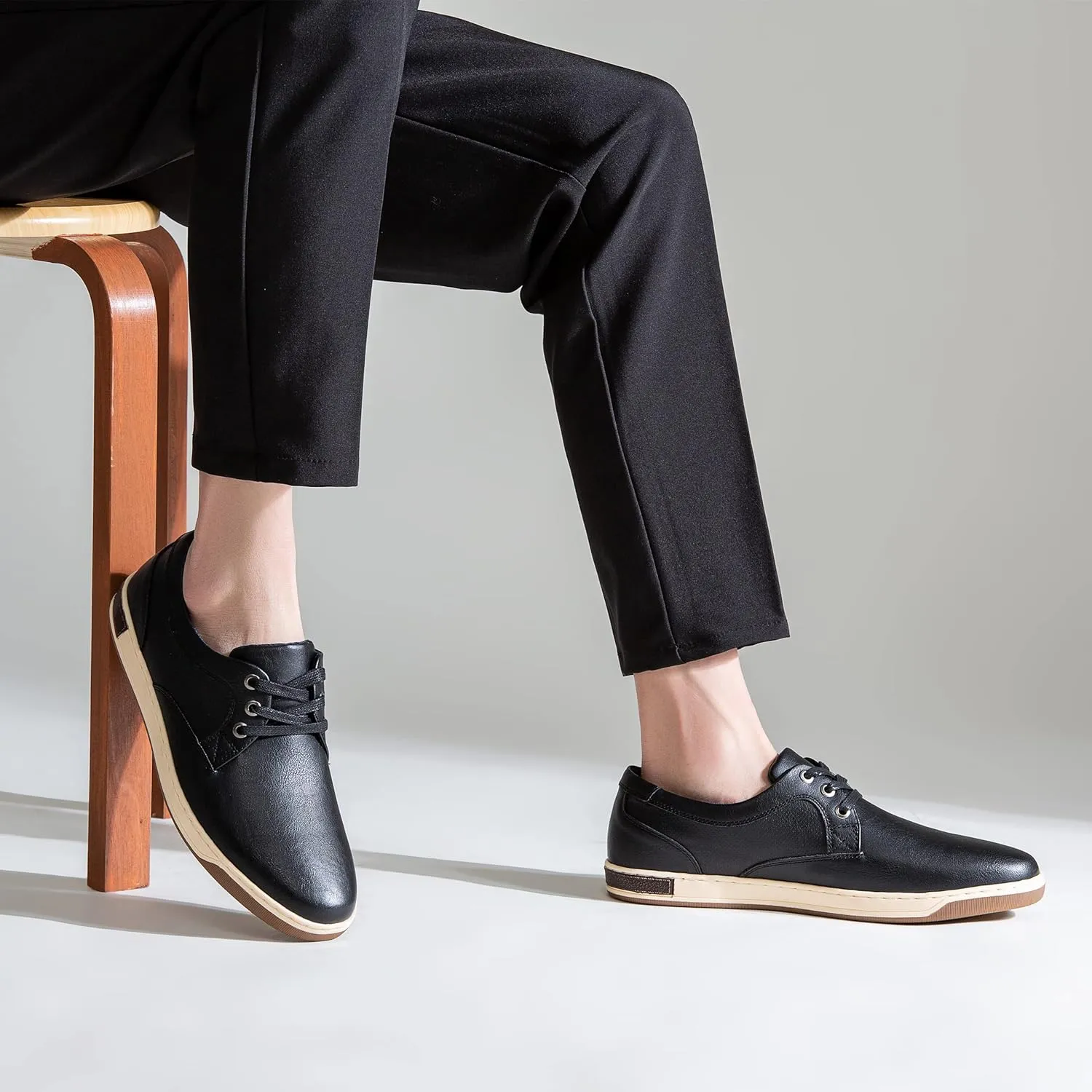 Jousen Men's Fashion Sneakers Classic Retro Casual Shoes for Men Breathable Business Dress Sneaker
