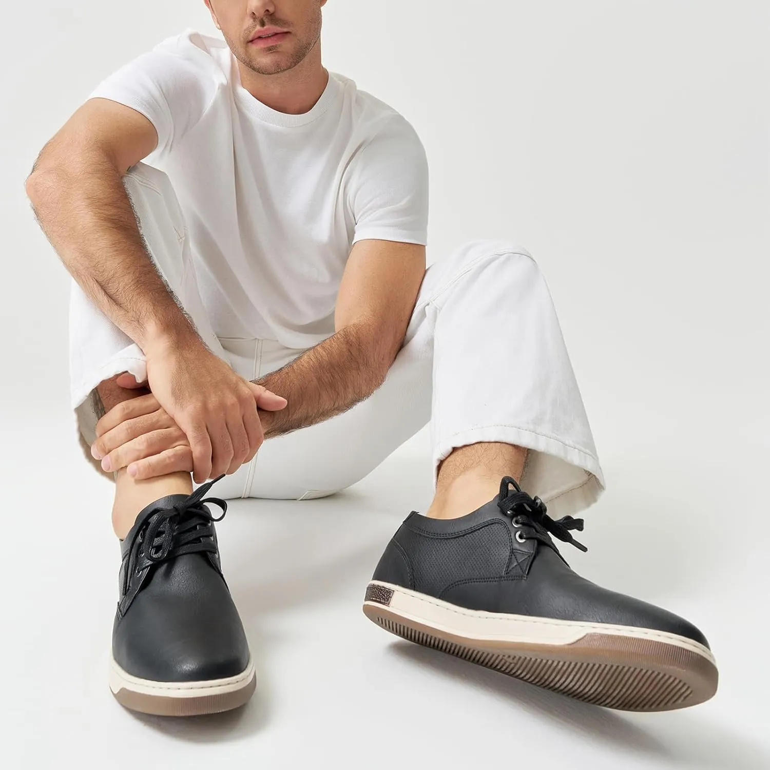 Jousen Men's Fashion Sneakers Classic Retro Casual Shoes for Men Breathable Business Dress Sneaker