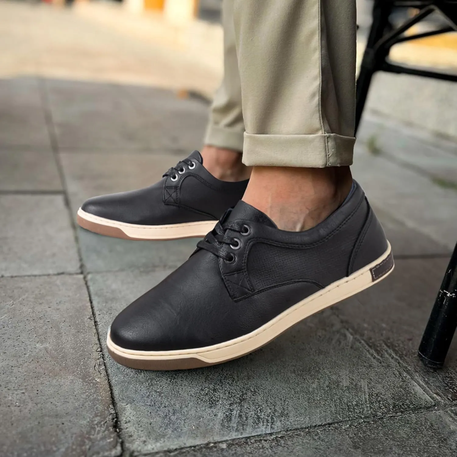 Jousen Men's Fashion Sneakers Classic Retro Casual Shoes for Men Breathable Business Dress Sneaker