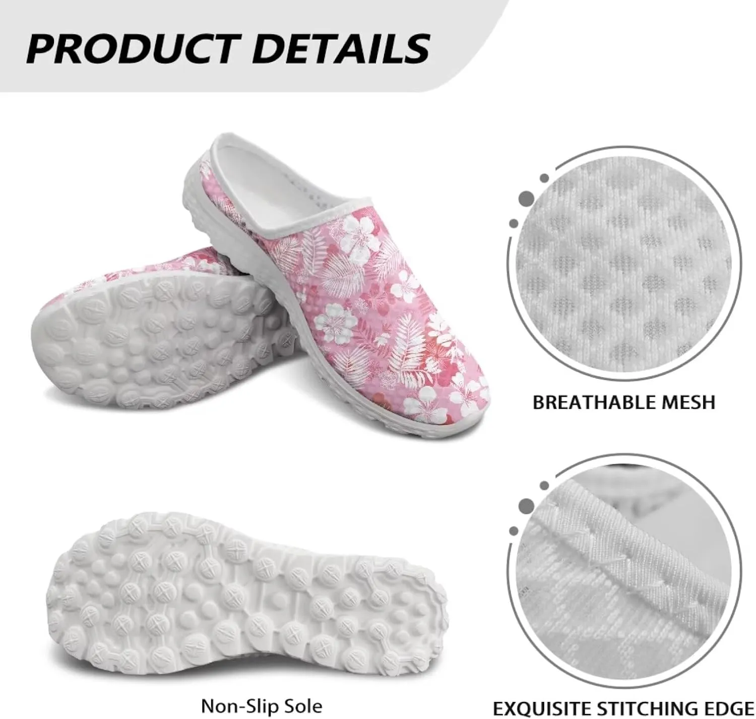 JoyLamoria Animal Pattern House Womens Shoes Mule Flower Lightweight Clog Fashion Comfortable Walking Backless Sport Sneakers