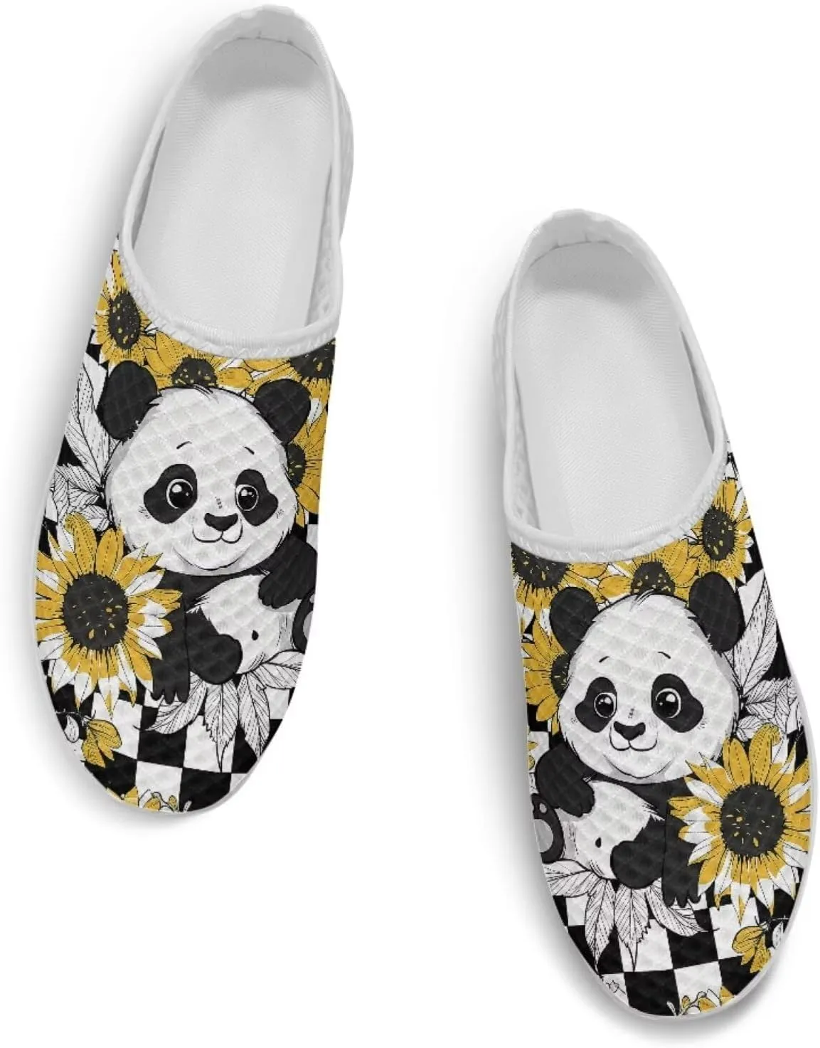 JoyLamoria House Flower Animal Pattern Womens Shoes Mule Casual Soft Mesh Clog Slip on Indoor Outdoor