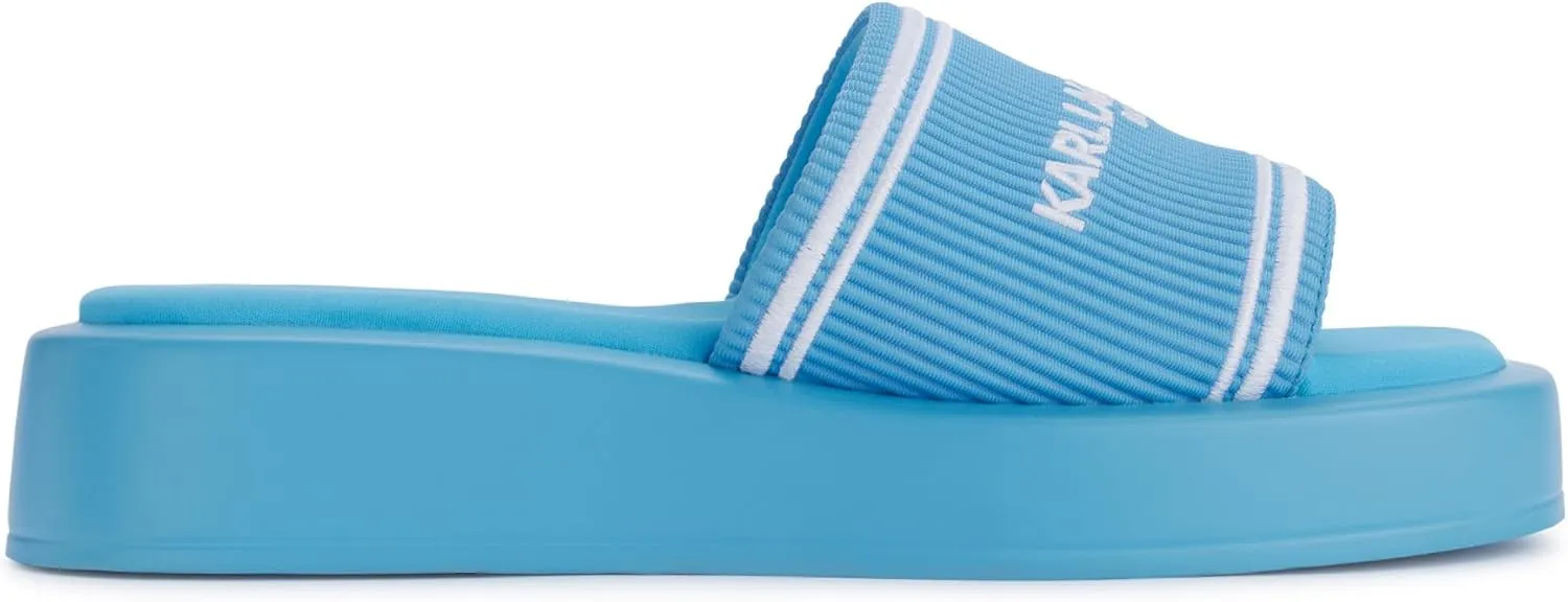 KARL LAGERFELD Women's Cushioned Insole Everyday Ohare-Platform Slide Sandal
