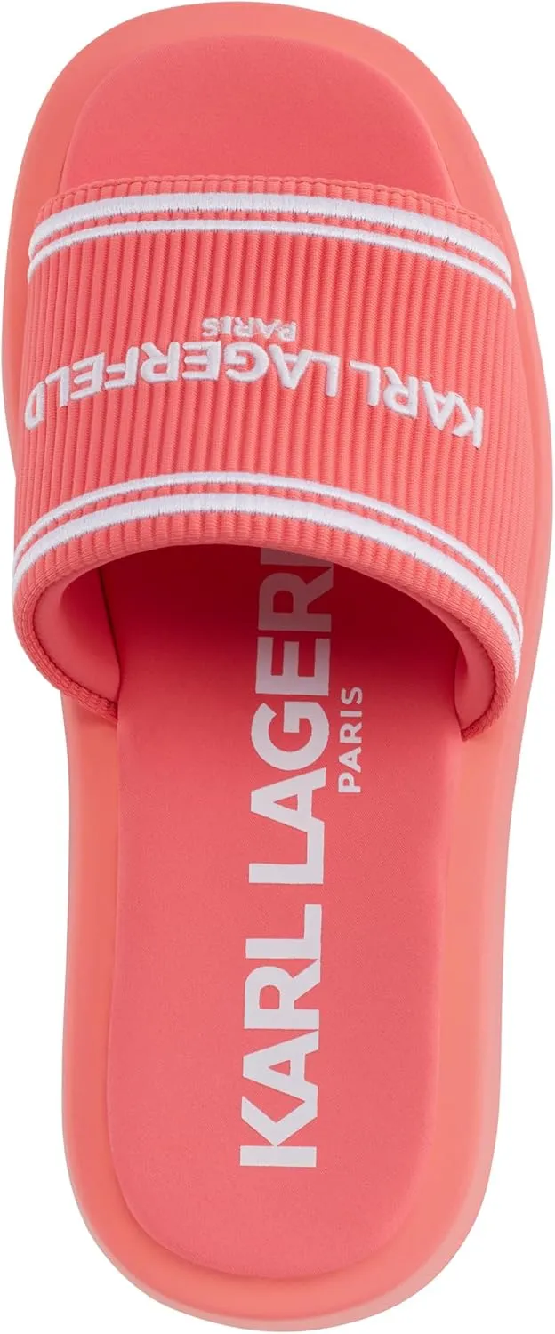 KARL LAGERFELD Women's Cushioned Insole Everyday Ohare-Platform Slide Sandal