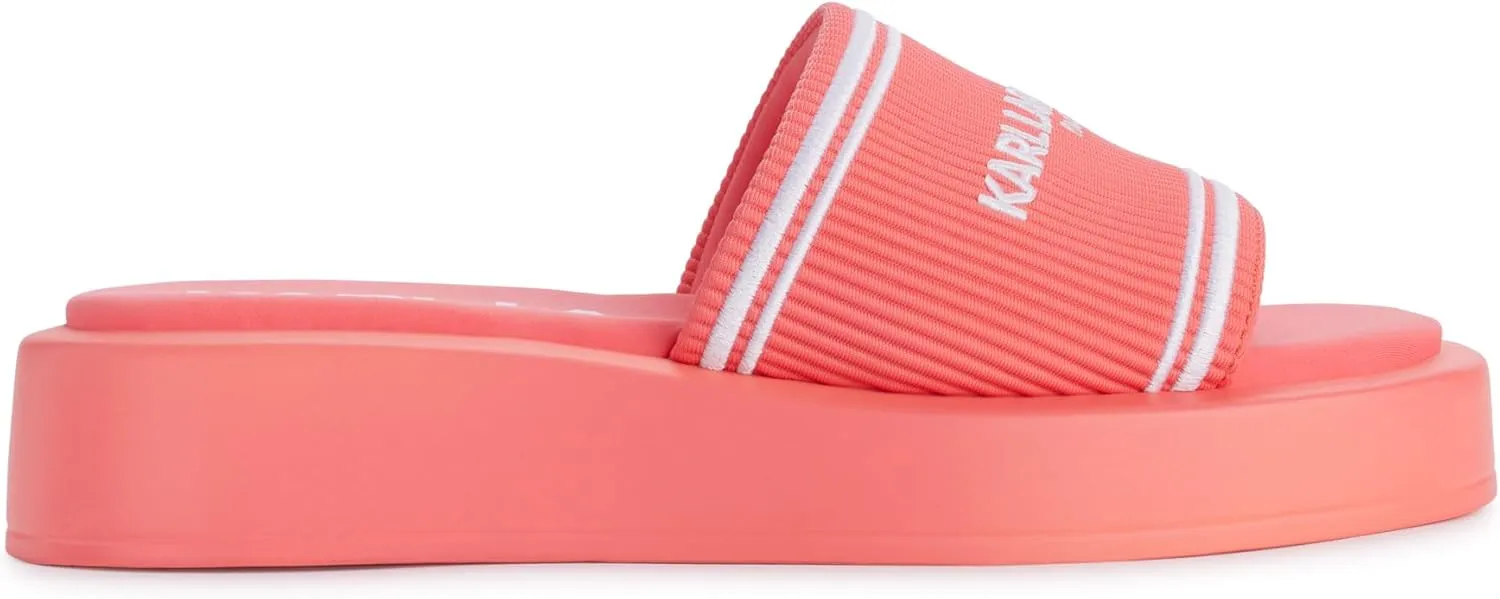 KARL LAGERFELD Women's Cushioned Insole Everyday Ohare-Platform Slide Sandal
