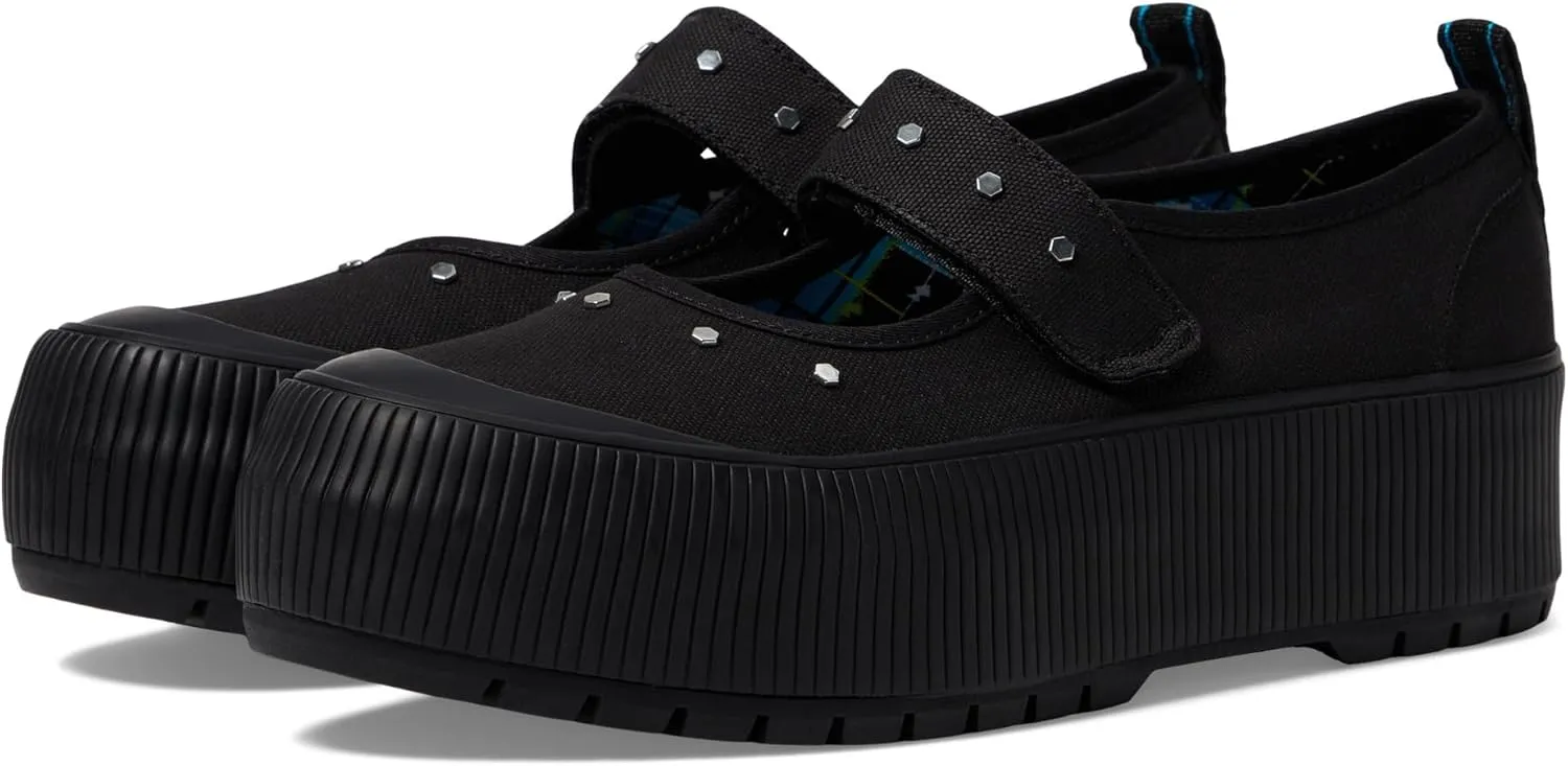 Keds Women's X Monster High Mary Jane Flat, Black, 6