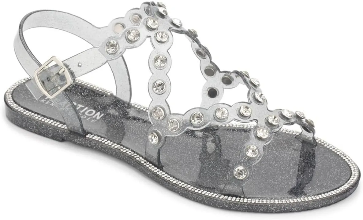 Kenneth Cole Women's Dahlia Jelly Jewel Sandal Flat Platform