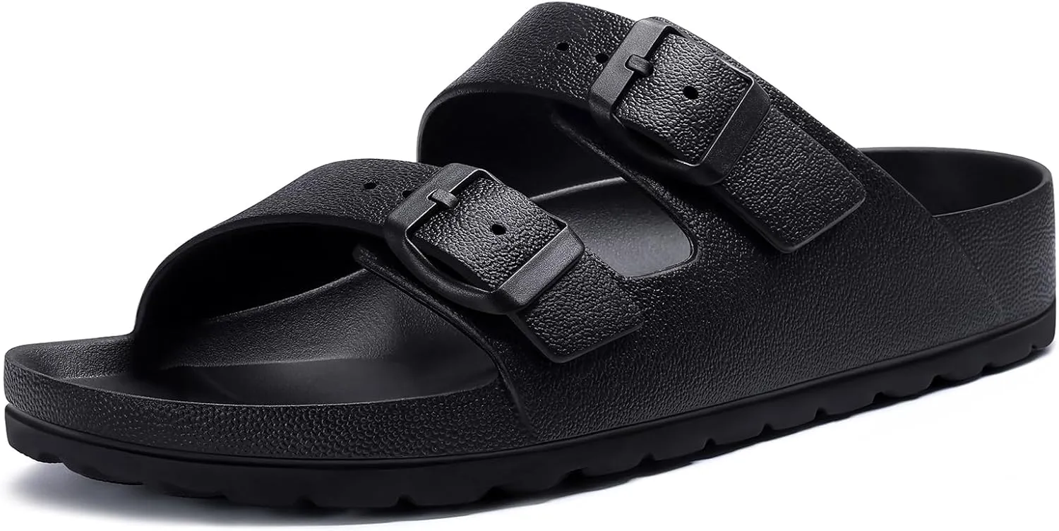 KIDMI Women's Comfortable EVA Sandals with Medium Arch Support, Adjustable Buckle Summer Beach Slide Sandal