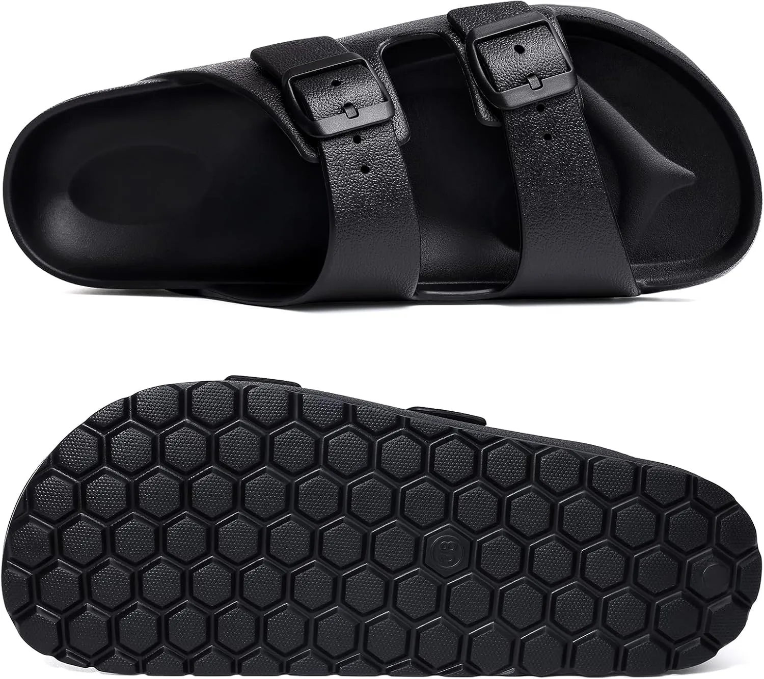 KIDMI Women's Comfortable EVA Sandals with Medium Arch Support, Adjustable Buckle Summer Beach Slide Sandal
