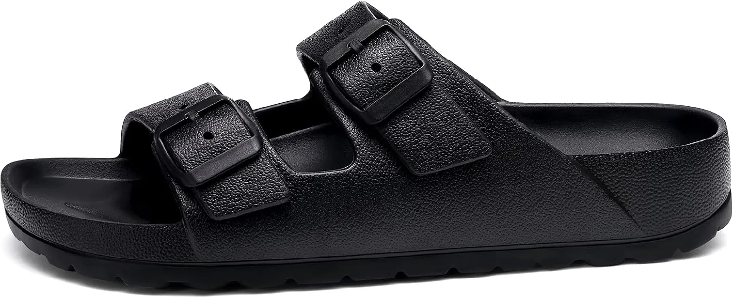 KIDMI Women's Comfortable EVA Sandals with Medium Arch Support, Adjustable Buckle Summer Beach Slide Sandal