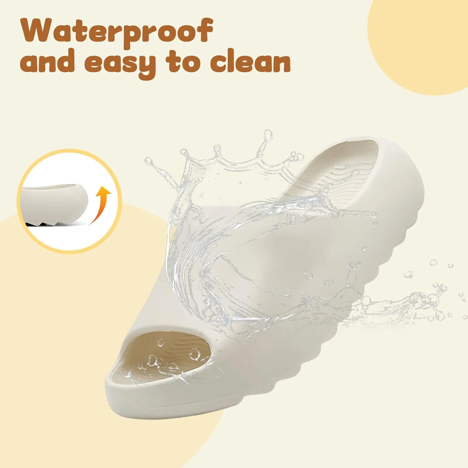 Kids Cloud Slides Slippers For Girls Boys,Pillow House Slippers Non-Slip Super Soft Quick Drying Shower Cushioned Slides Bathroom Thick Sole Sandals Indoor Outdoor Slippers