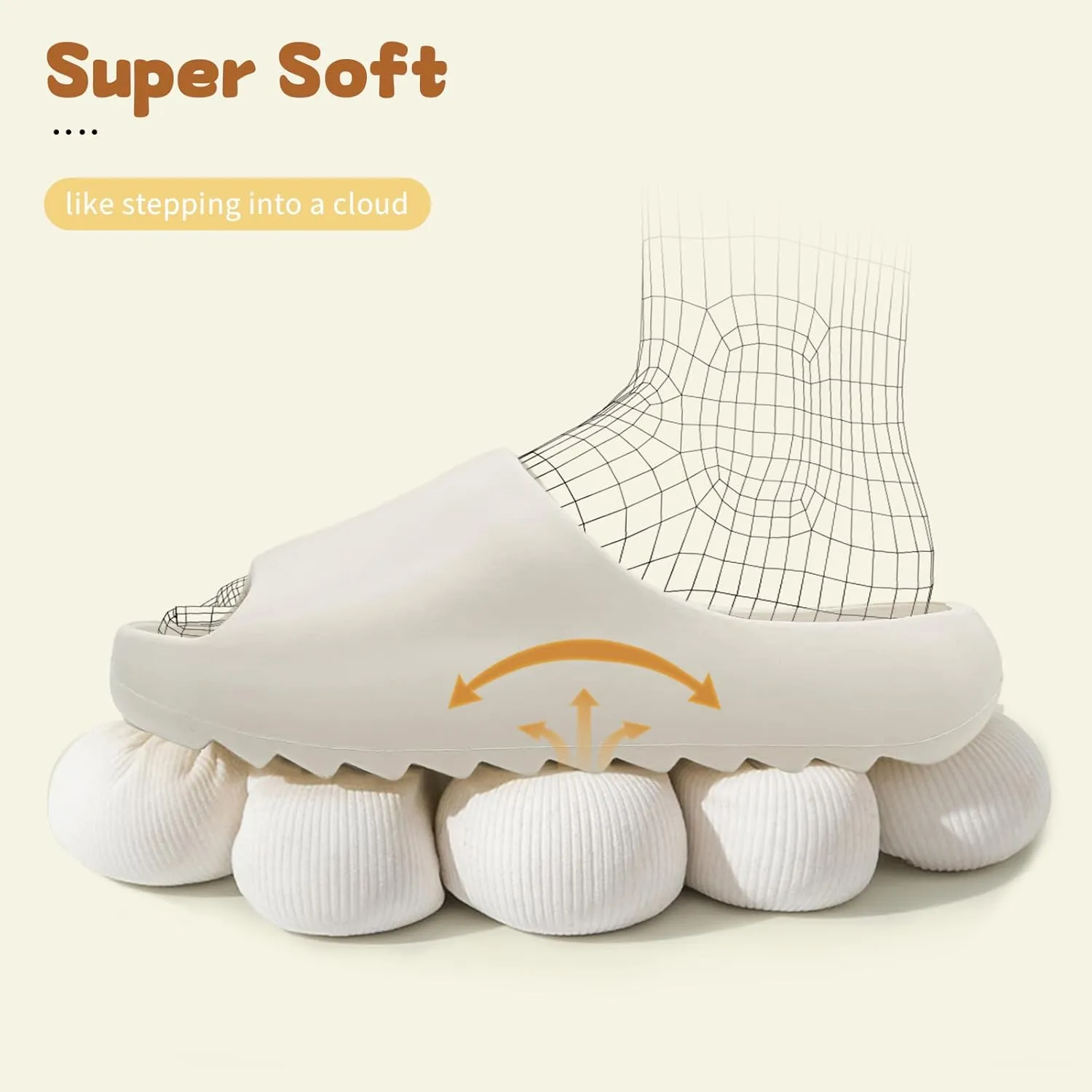 Kids Cloud Slides Slippers For Girls Boys,Pillow House Slippers Non-Slip Super Soft Quick Drying Shower Cushioned Slides Bathroom Thick Sole Sandals Indoor Outdoor Slippers
