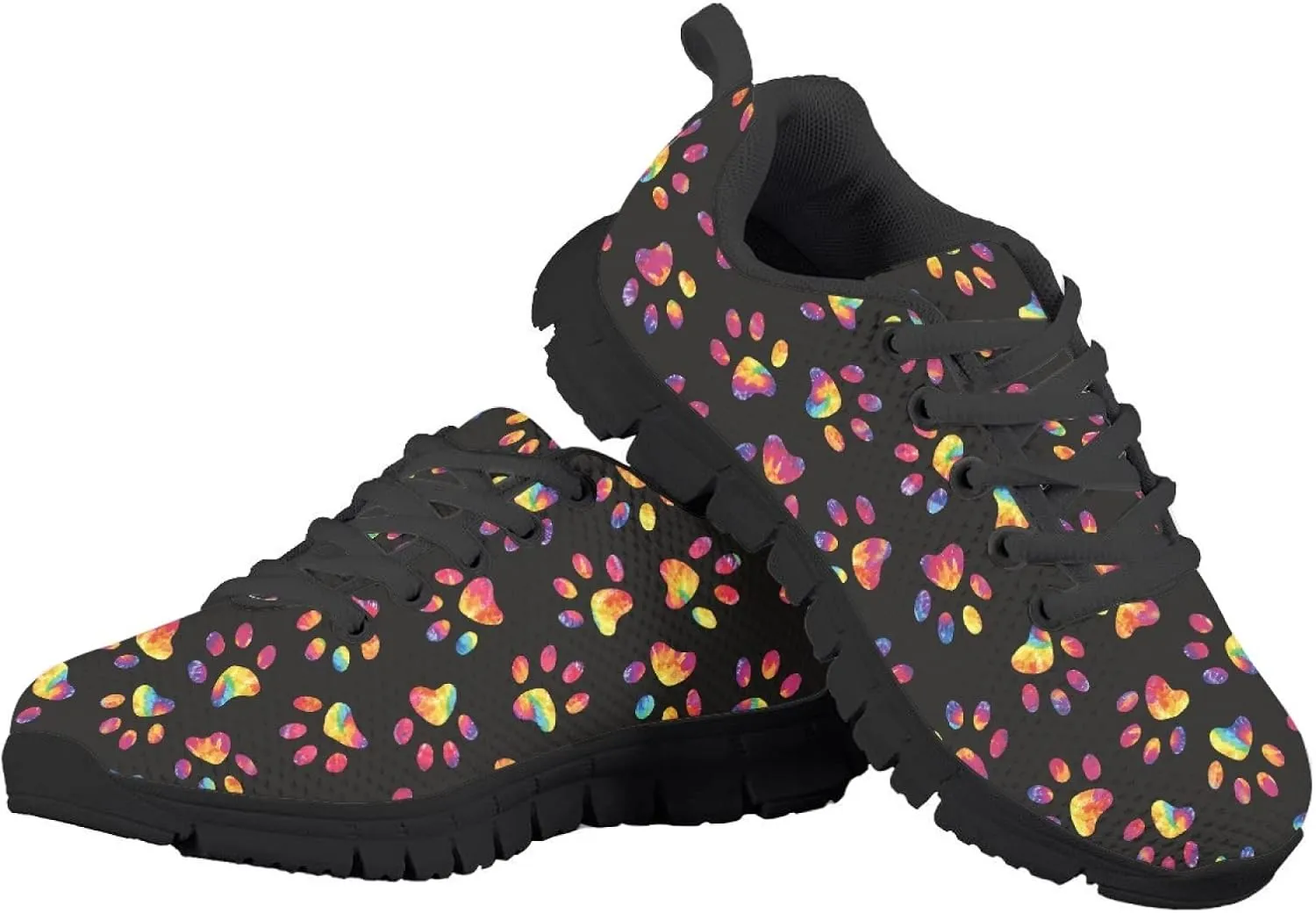Kids Lightweight Breathable Walking Shoes Girls Washable Athletic Running Shoes Fashion Lace-up Sneaker