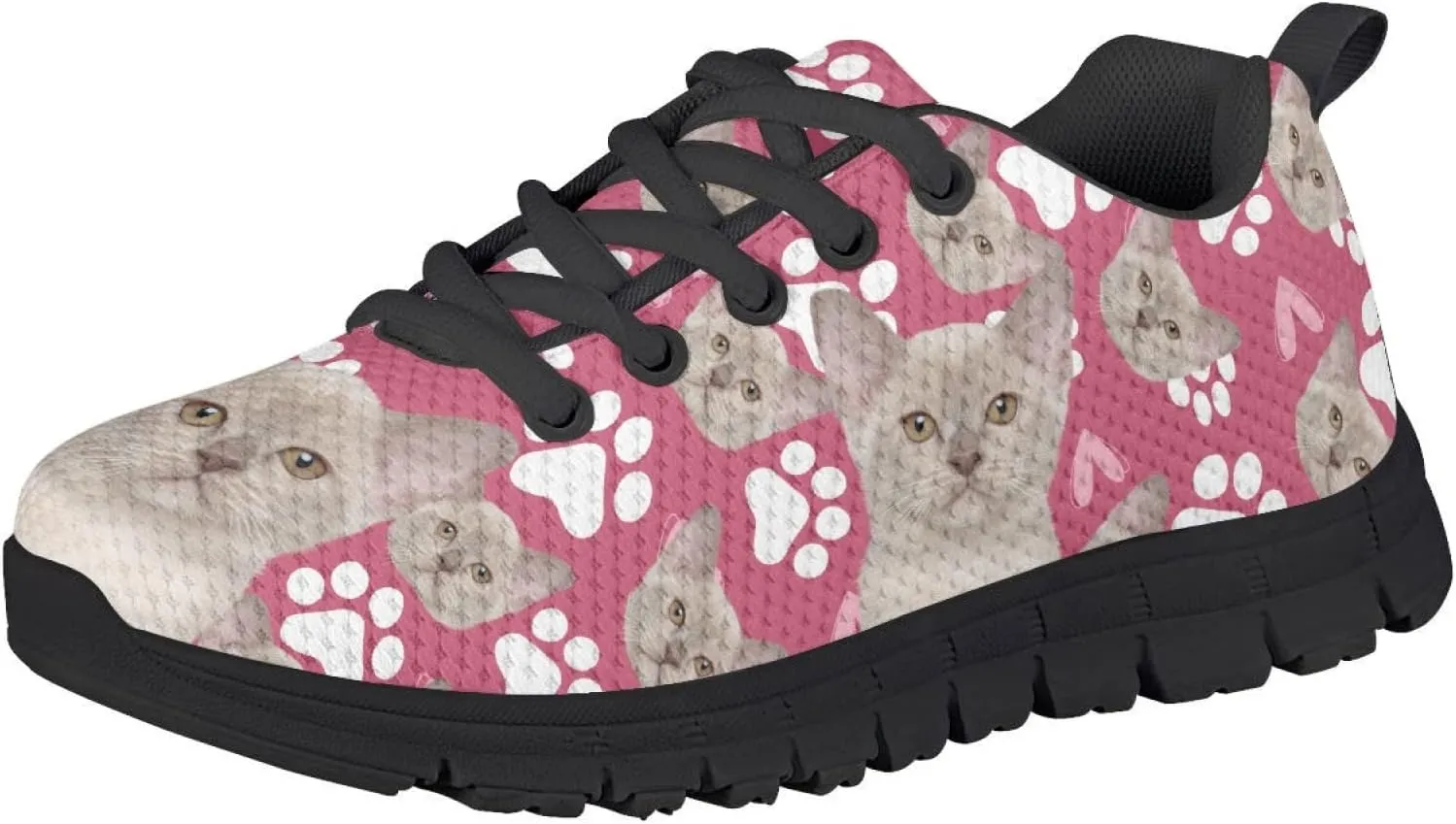 Kids Lightweight Breathable Walking Shoes Girls Washable Athletic Running Shoes Fashion Lace-up Sneaker