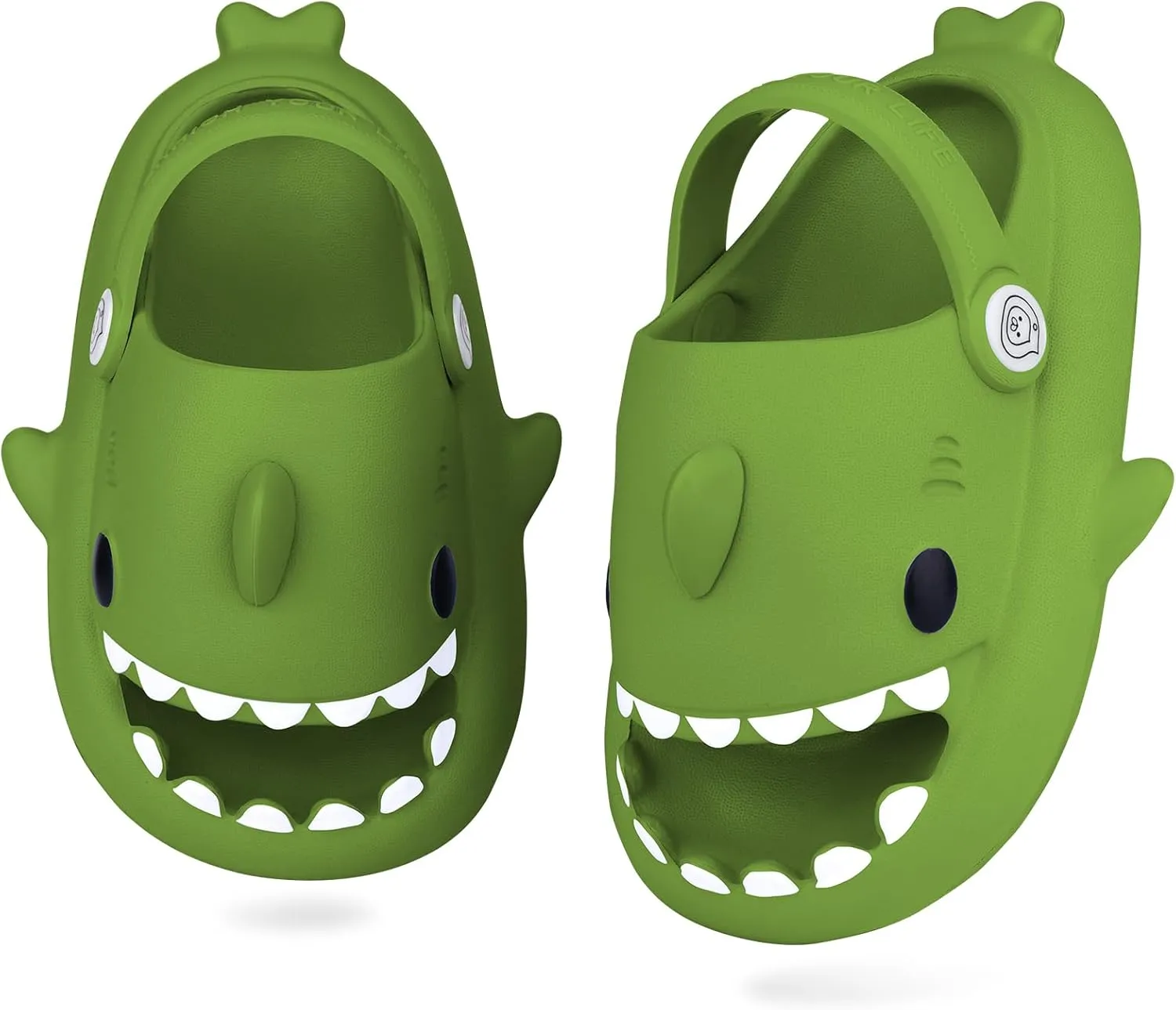 Kids Shark Slides丨Pillow Shower Sandals Quick Dry Slippers丨Toddler Boys Girls Comfy Cloud Slides丨Summer Non-Slip Thick Sole Beach Pool shoes