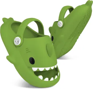 Kids Shark Slides丨Pillow Shower Sandals Quick Dry Slippers丨Toddler Boys Girls Comfy Cloud Slides丨Summer Non-Slip Thick Sole Beach Pool shoes