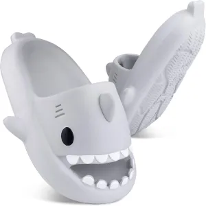 Kids Shark Slides丨Pillow Shower Sandals Quick Dry Slippers丨Toddler Boys Girls Comfy Cloud Slides丨Summer Non-Slip Thick Sole Beach Pool shoes