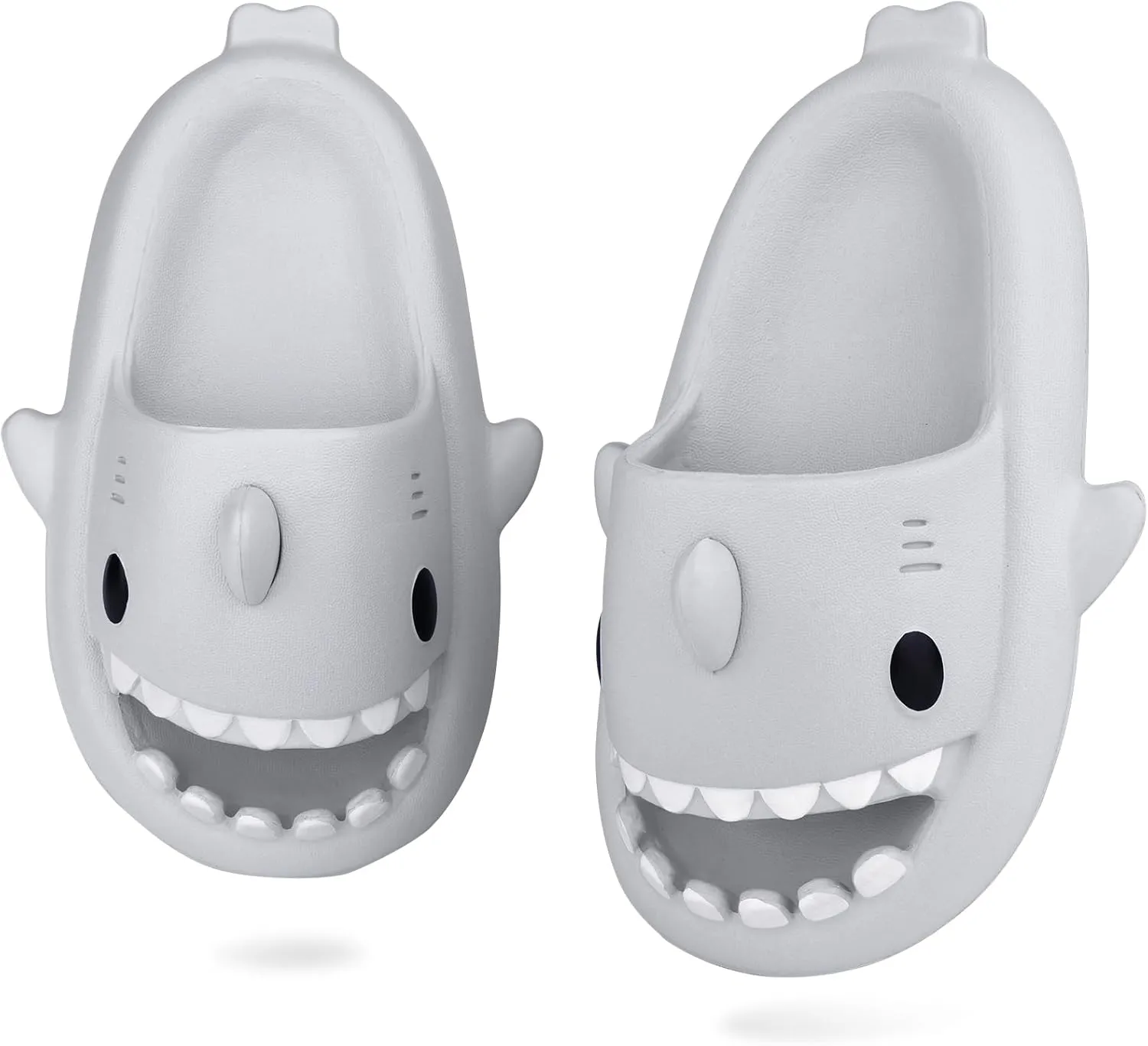 Kids Shark Slides丨Pillow Shower Sandals Quick Dry Slippers丨Toddler Boys Girls Comfy Cloud Slides丨Summer Non-Slip Thick Sole Beach Pool shoes