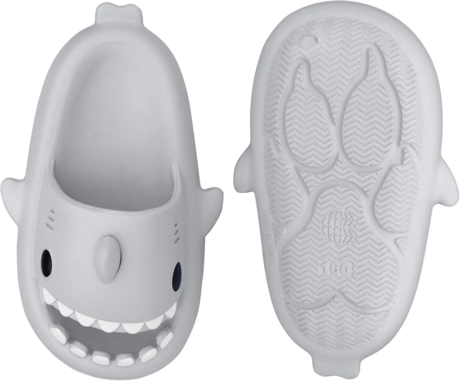 Kids Shark Slides丨Pillow Shower Sandals Quick Dry Slippers丨Toddler Boys Girls Comfy Cloud Slides丨Summer Non-Slip Thick Sole Beach Pool shoes