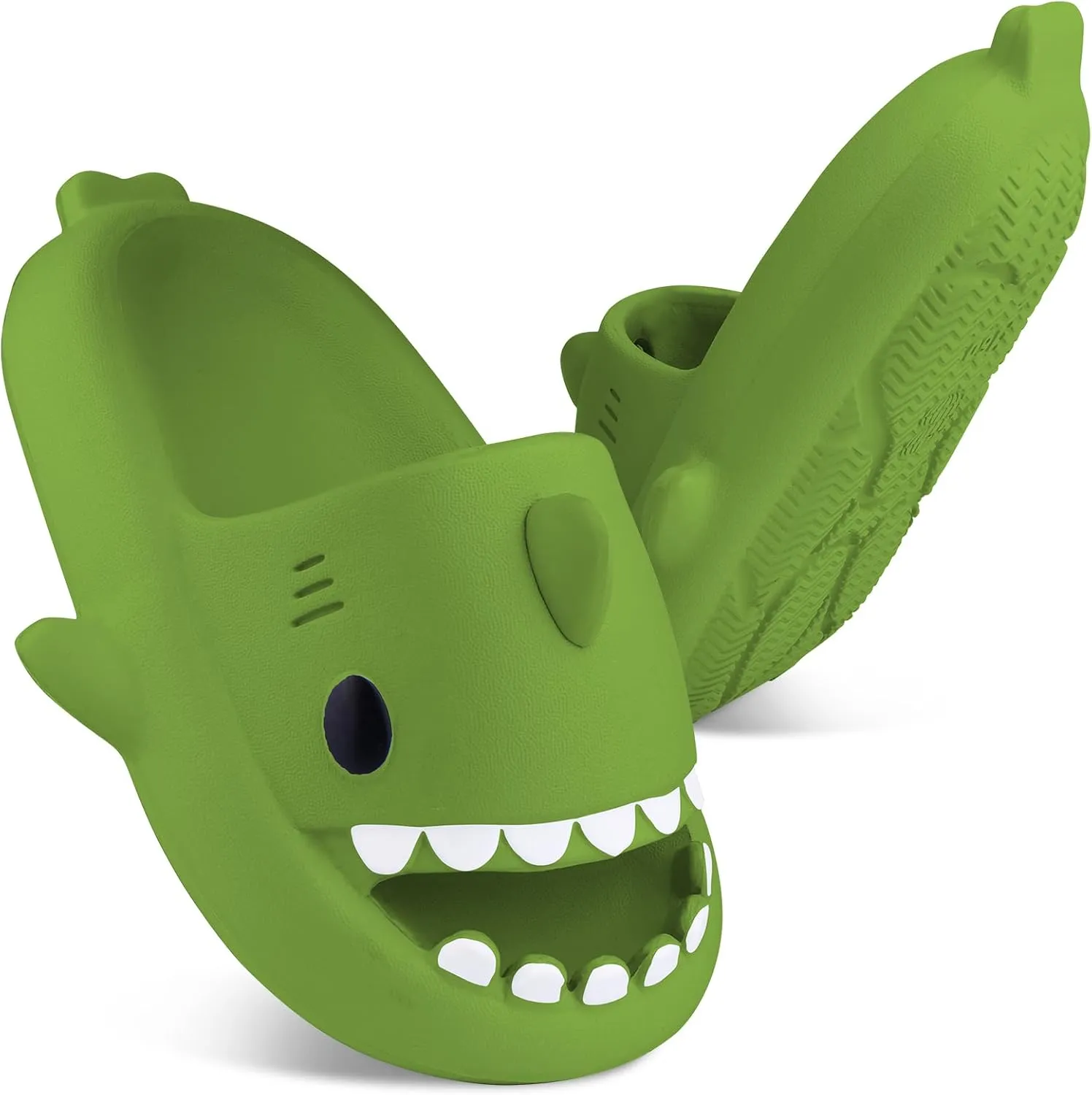 Kids Shark Slides丨Pillow Shower Sandals Quick Dry Slippers丨Toddler Boys Girls Comfy Cloud Slides丨Summer Non-Slip Thick Sole Beach Pool shoes