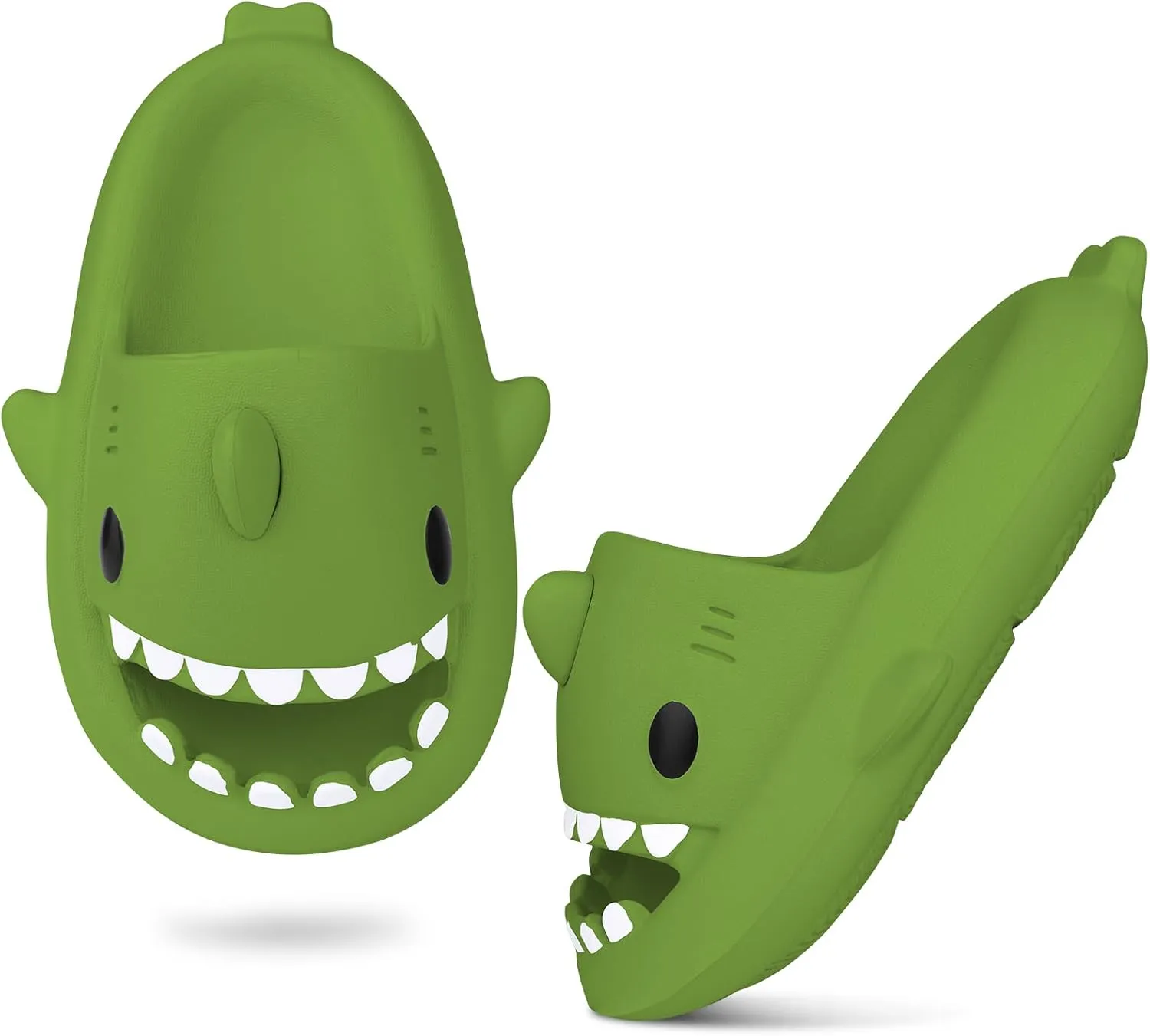 Kids Shark Slides丨Pillow Shower Sandals Quick Dry Slippers丨Toddler Boys Girls Comfy Cloud Slides丨Summer Non-Slip Thick Sole Beach Pool shoes