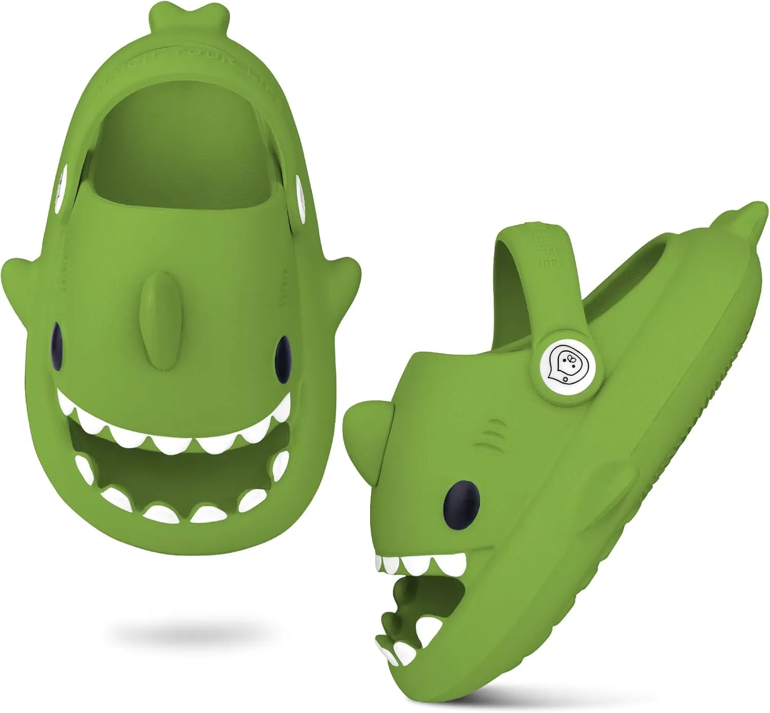 Kids Shark Slides丨Pillow Shower Sandals Quick Dry Slippers丨Toddler Boys Girls Comfy Cloud Slides丨Summer Non-Slip Thick Sole Beach Pool shoes