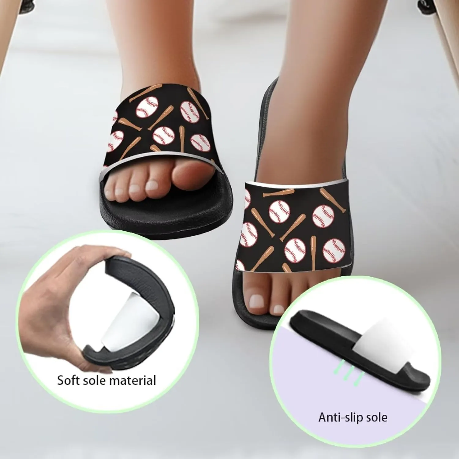 Kids Slide Sandals Novelty Ball Car Slides for Boys Non-slip Summer Slippers Beach Pool Shoes