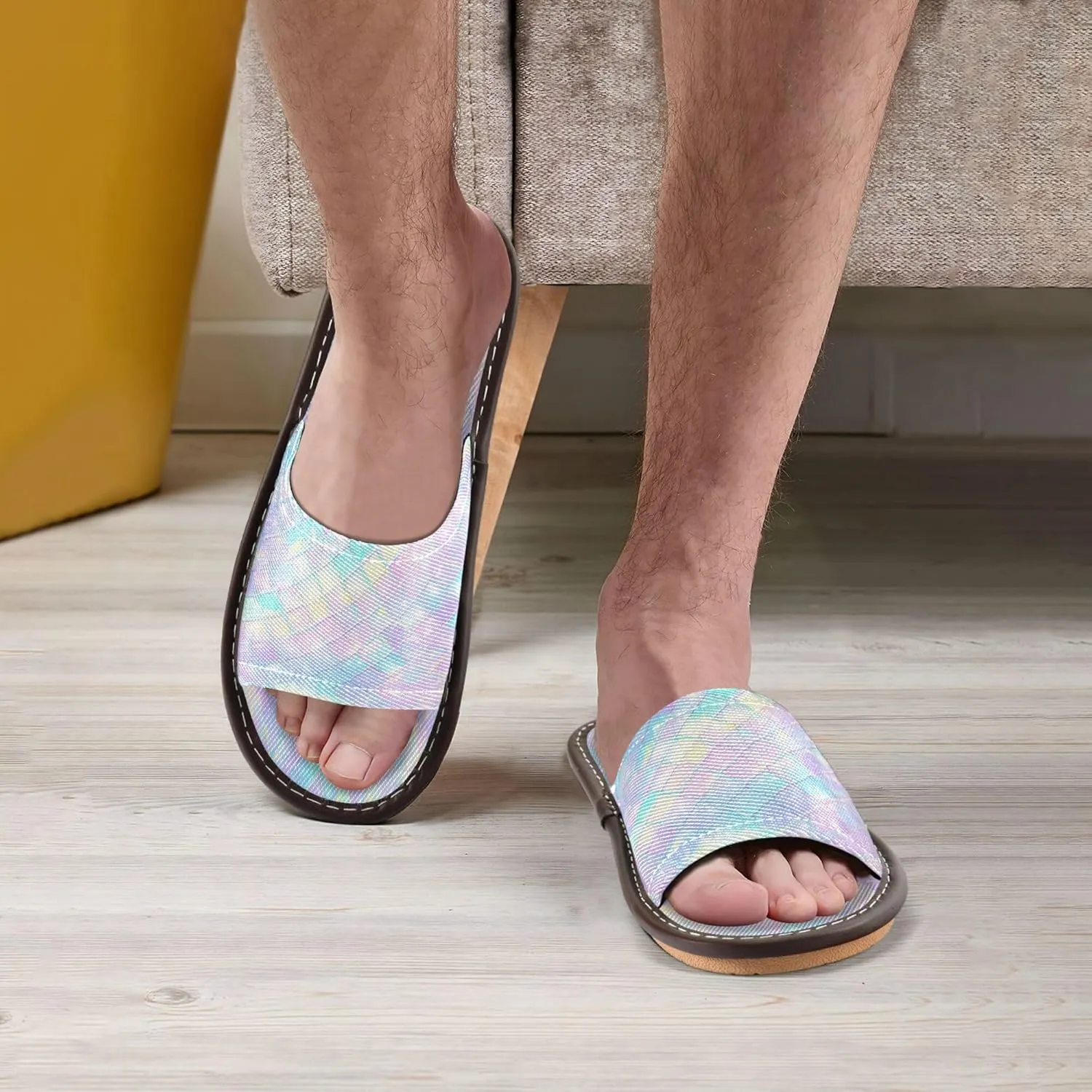 KLL Slippers Indoor and Outdoor Ultralight Cozy Open Toe Slide Slipper for Pool Gym Bath House