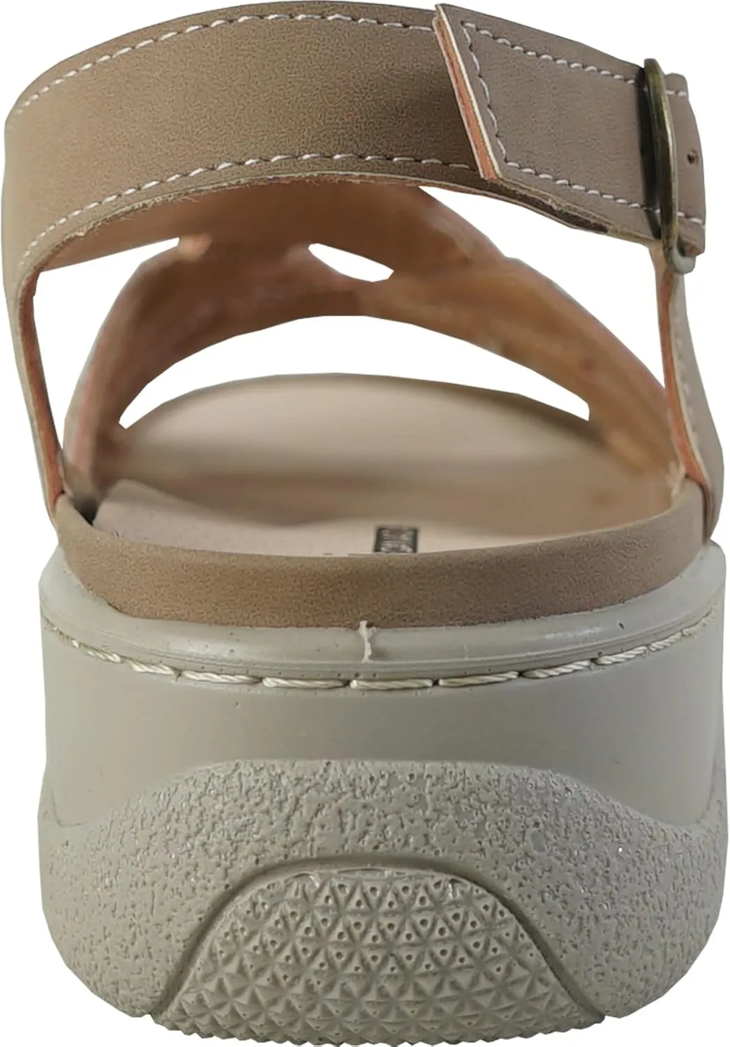 KOZI Canada Women Comfort Mule Shoe Casual Wedge Sandal with Round Toe Replaceable Orthopedic Insole Black Camel Navy Taupe