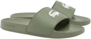 Lacoste Men's Serve Slide 0.0, Green & White Croc, 12