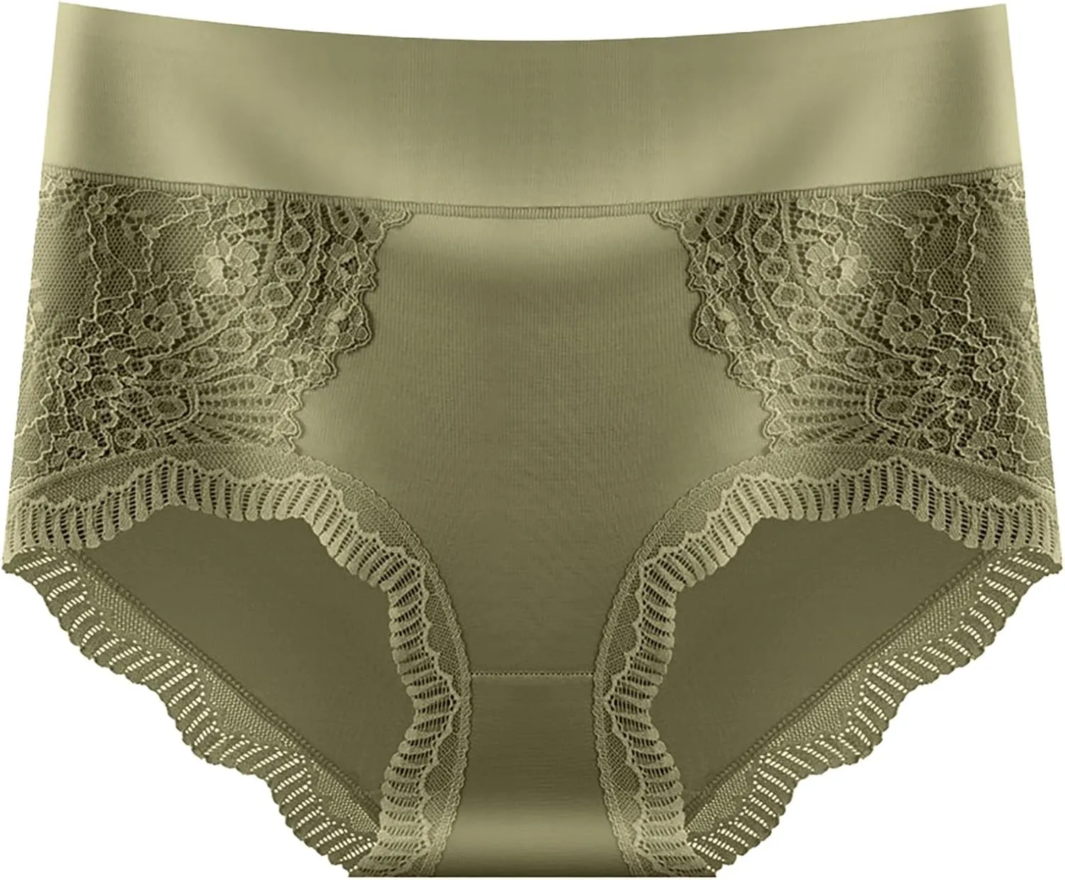 Ladies Lace Plus Large Size Underwear Waist Sexy Traceless Breathable Briefs Barely There Panties for Women