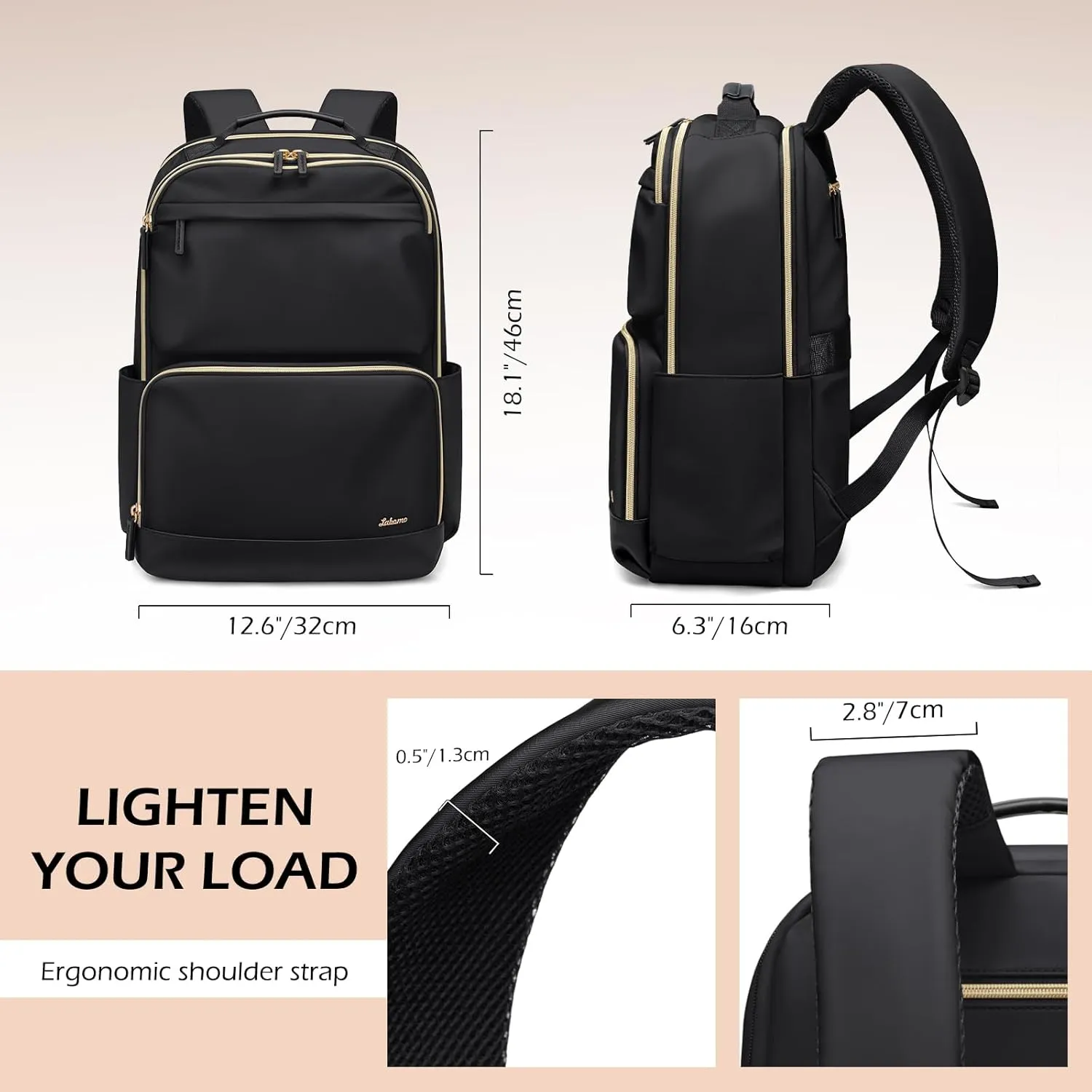 Laptop Backpack for Women Men 16 Inch Laptop Bookbag Waterproof Bags Computer Adult Backpacks Business Daily Purse Bag with Laptop Compartment