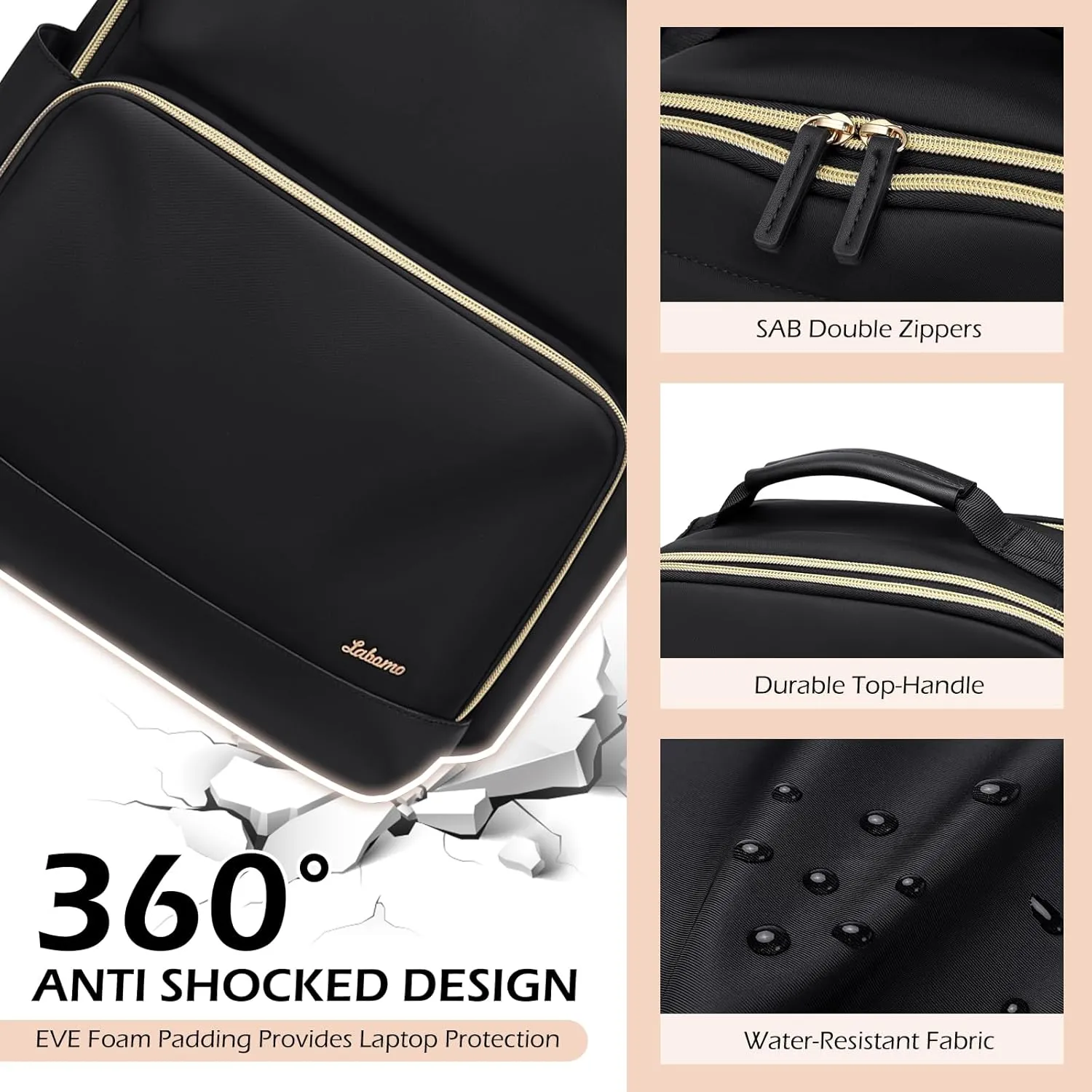 Laptop Backpack for Women Men 16 Inch Laptop Bookbag Waterproof Bags Computer Adult Backpacks Business Daily Purse Bag with Laptop Compartment